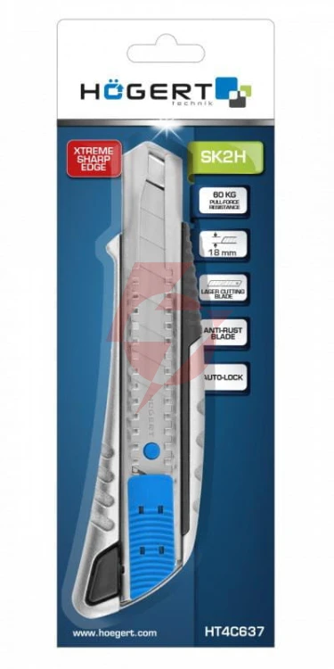 Hoegert ht4c637 nożyk z ostrzem łamanym 18 mm alu max 60 kg