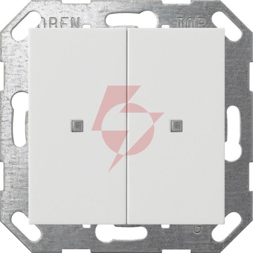 Gira czujnik przyciskowy 2x knx one system 55 czysta biel mat 517327