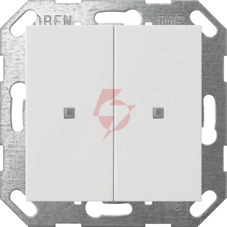 Gira czujnik przyciskowy 2x knx one system 55 czysta biel mat 517327