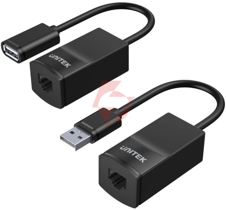 Unitek y-ue01001 przedłużacz usb 1.1 do 60m pod kabel kat.5e