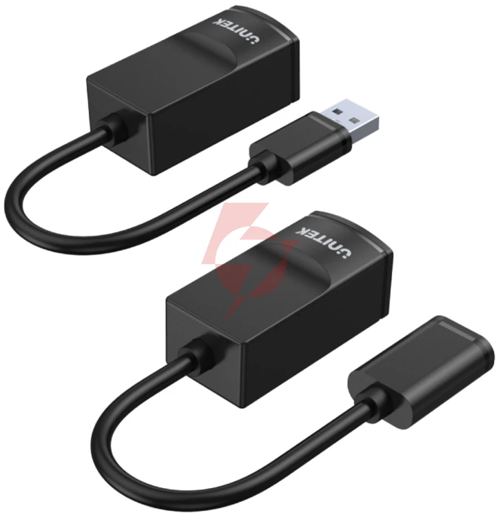Unitek y-ue01001 przedłużacz usb 1.1 do 60m pod kabel kat.5e