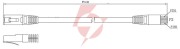 Patchcord kat5e utp 0,25m szary 