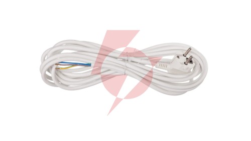 Przewód przyłączeniowy H05VV-F 3x1 5m biały S14315