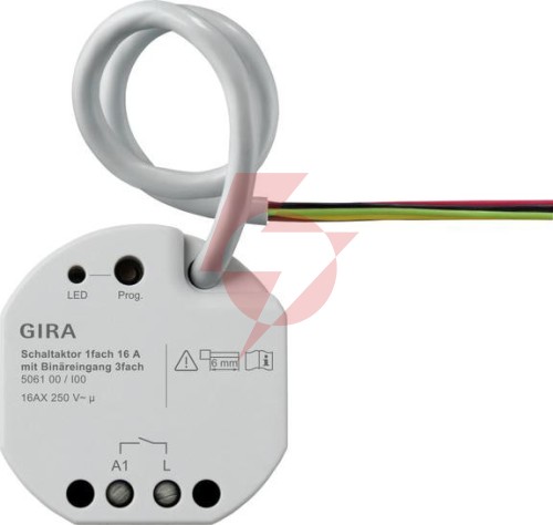 Gira aktor przekaźnikowy 1x 16 a pt wejście bin. 3x knx 506100