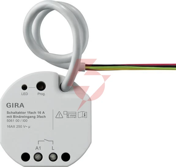 Gira aktor przekaźnikowy 1x 16 a pt wejście bin. 3x knx 506100