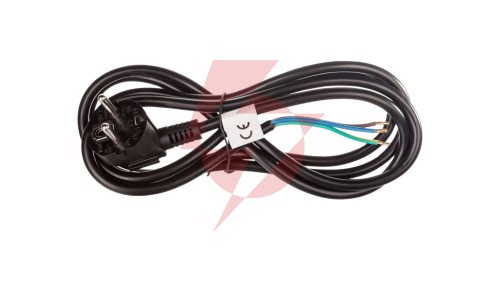 Przewód przyłączeniowy H05VV-F 3x1 2m czarny S18312