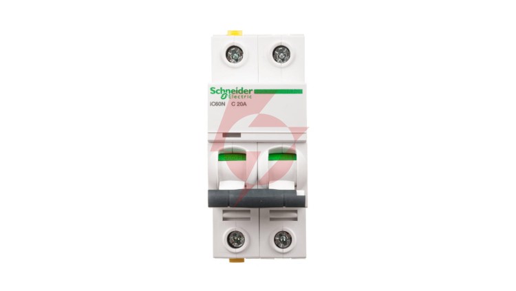 Wyłącznik nadprądowy 2P C 20A 6kA AC iC60N-C20-2 Acti9 A9F04220