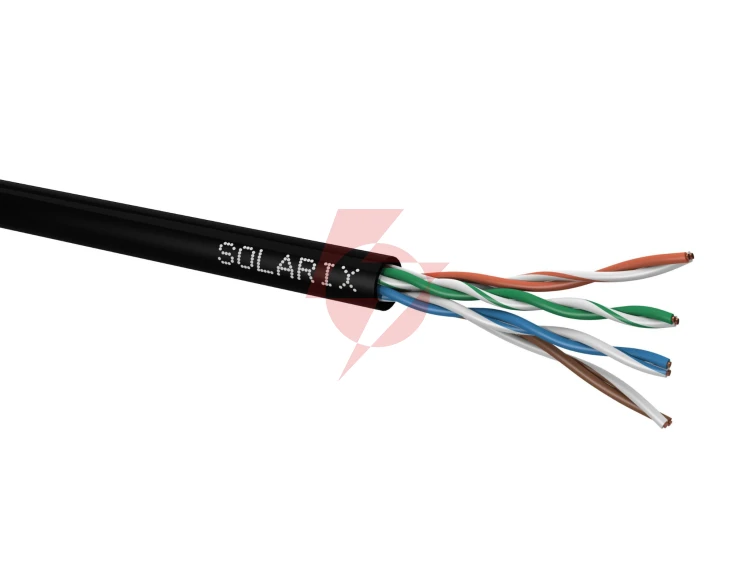 Kabel skrętka solarix cat.5e u/utp uv fca 305m sxkd-5e-utp-pe