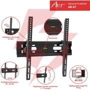 Uchwyt tv ścienny led/lcd art 23-55