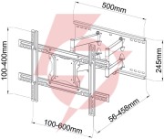 Uchwyt tv ścienny led/lcd art 40-80