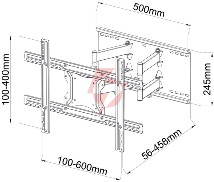 Uchwyt tv ścienny led/lcd art 40-80