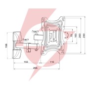 Uchwyt tv ścienny led/lcd art 10-42