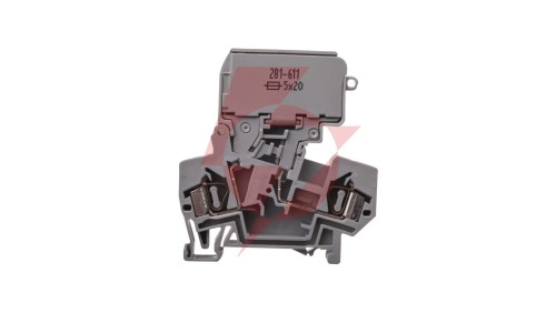 Złączka bezpiecznikowa 4mm2 szary 10A G 5x 20mm 281-611