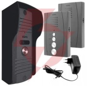 Domofon ''eura'' adp-51a3 ''difesa'' - 1-rodzinny, 2 unifony, interkom, grafit 