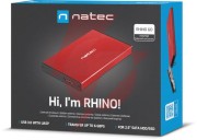 Zewnętrzna obudowa dysku natec rhino go sata 2.5cala usb 3.0 czerwony