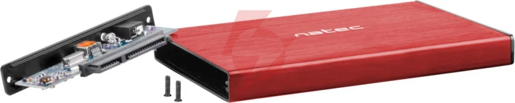 Zewnętrzna obudowa dysku natec rhino go sata 2.5cala usb 3.0 czerwony