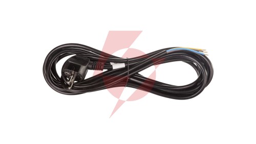 Przewód przyłączeniowy H05VV-F 3x1 5m czarny S18315