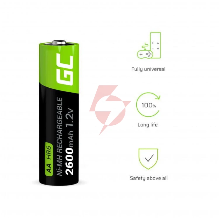 Akumulatorki green cell 2x aa hr6 2600mah gr05