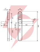 Klamka elektroniczna wfe l701 z klawiaturą 72mm inox