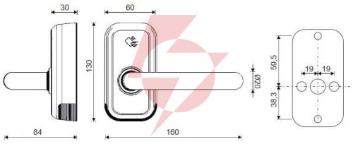 Klamka elektroniczna compact wfe l730-eu