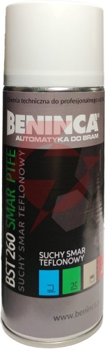 Chemia: suchy smar teflonowy beninca bst260 400ml do bram/automatyki/napędów