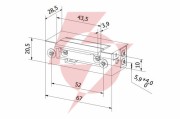 Elektrozaczep bira symetryczny es1-001 12v ac/dc podstawowy