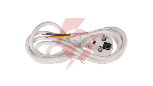 Przewód przyłączeniowy H05VV-F 3x1 2m biały S14312