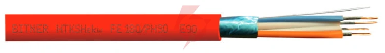 Kabel sygnalizacji ppoż ognioodporny bitner htkshekw ph90 2x2x1,0 - 100m