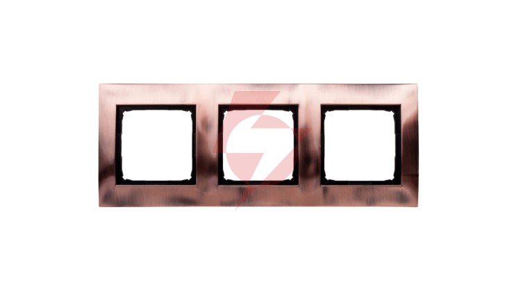 Simon 54 Premium Ramka potrójna metalowa miedź rustykalna DR3/36
