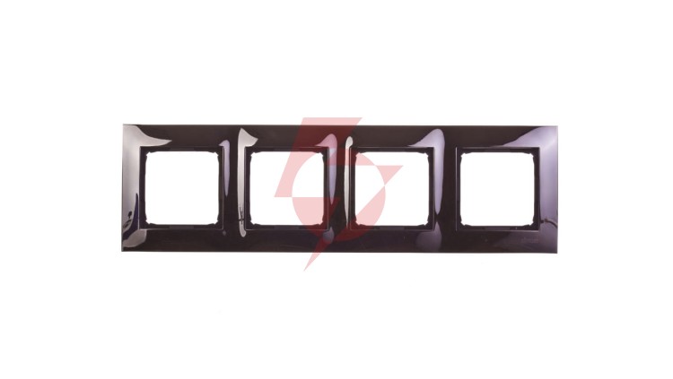 Simon 54 Premium Ramka poczwórna metalowa ciemna stal DR4/67