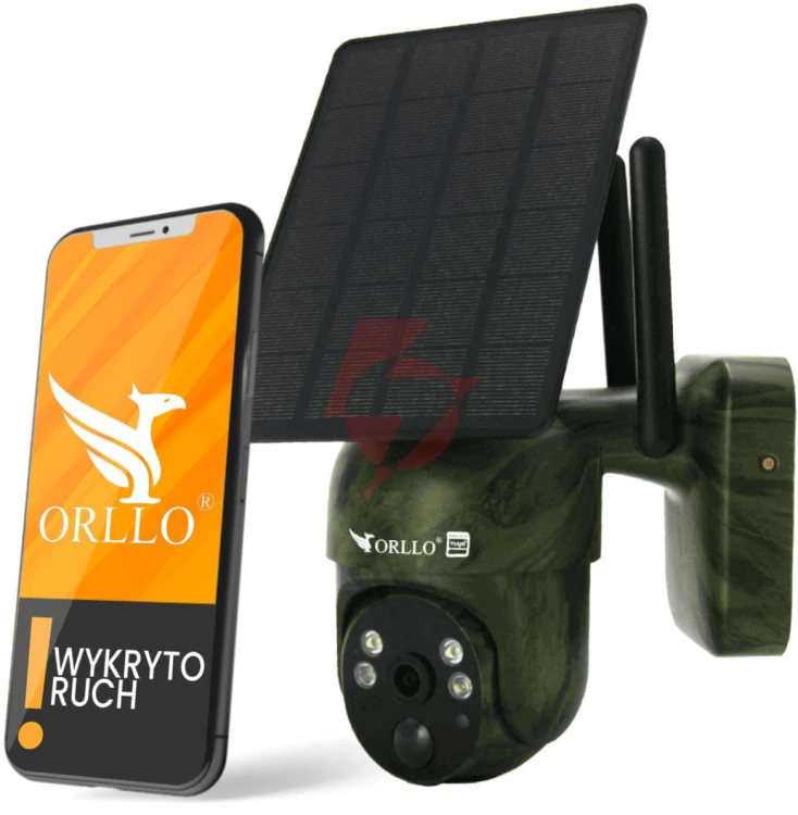 Kamera ip orllo bezprzewodowa 4g lte obrotowa z panelem solarnym orllo tz1 moro