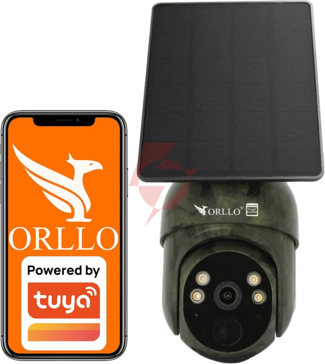 Kamera ip orllo bezprzewodowa 4g lte obrotowa z panelem solarnym orllo tz1 moro