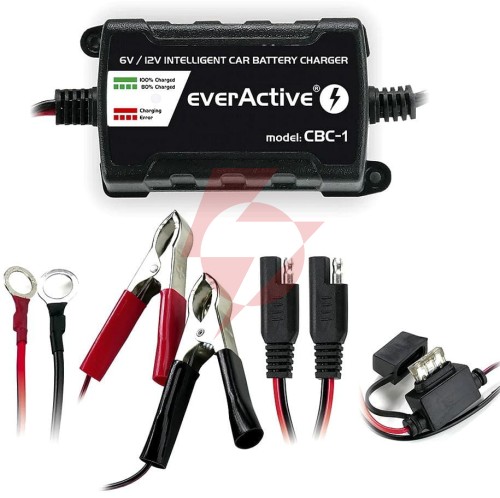 Ładowarka prostownik do akumulatorów 6v/12v everactive 14v/1a cbc-1