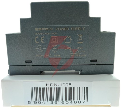 Zasilacz impulsowy na szynę din espe hdn-1005 5v/10w/2a