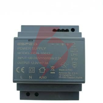 Zasilacz impulsowy na szynę din espe hdn-10012 12v/85w/7.1a