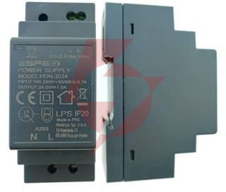 Zasilacz impulsowy na szynę din espe hdn-3024 24v/30w/1a