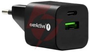 Ładowarka sieciowa everactive gan sc-390qb 30w 1xusb-c 1xusb-a pd pps