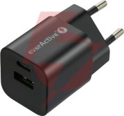 Ładowarka sieciowa everactive gan sc-390qb 30w 1xusb-c 1xusb-a pd pps