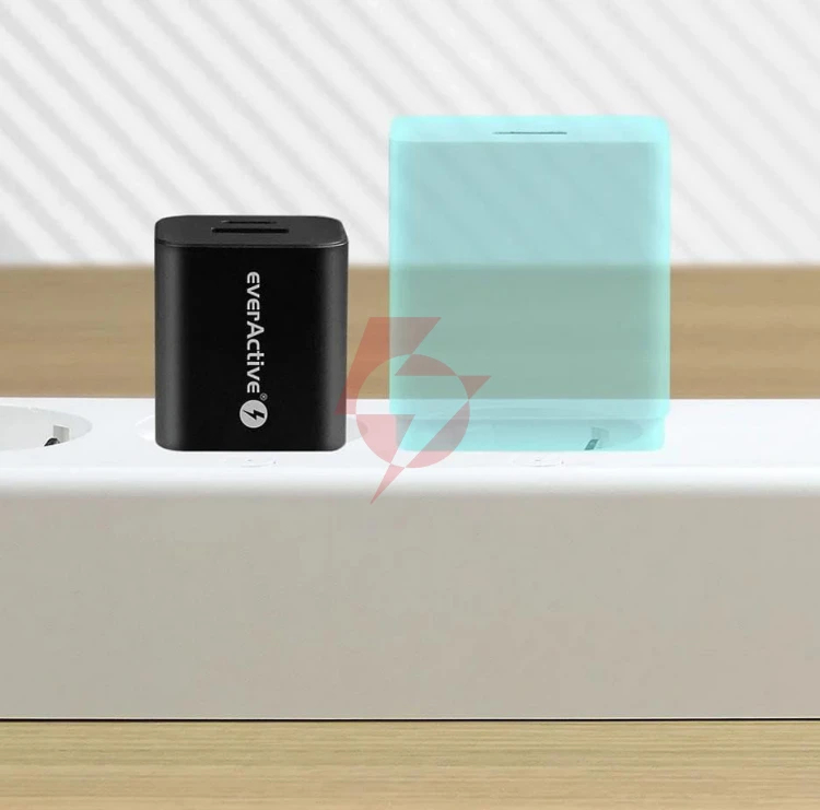 Ładowarka sieciowa everactive gan sc-390qb 30w 1xusb-c 1xusb-a pd pps