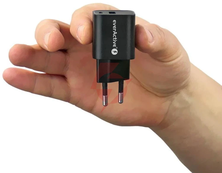 Ładowarka sieciowa everactive gan sc-390qb 30w 1xusb-c 1xusb-a pd pps