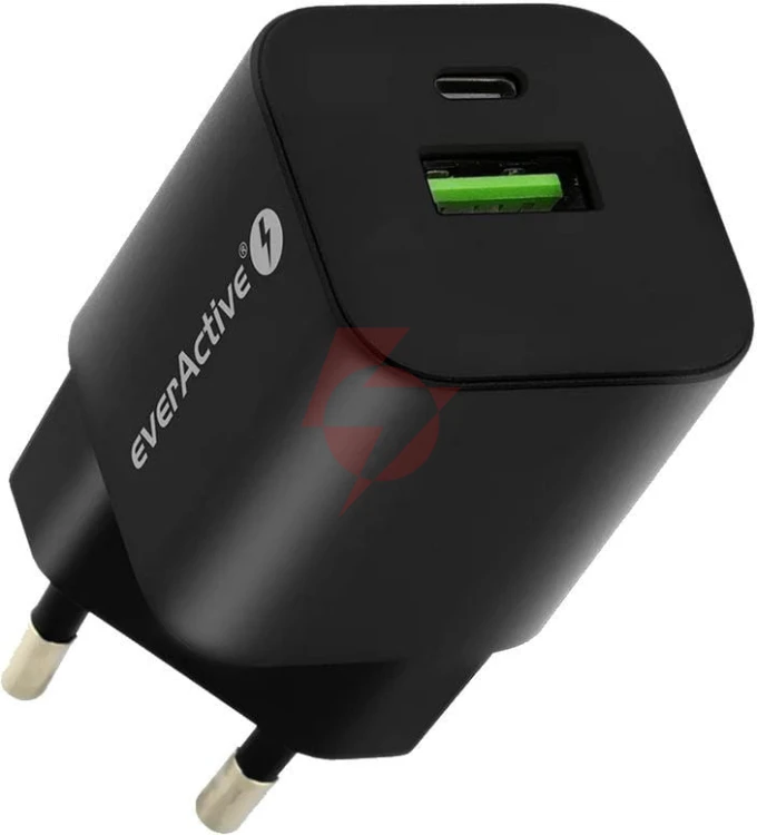 Ładowarka sieciowa everactive gan sc-390qb 30w 1xusb-c 1xusb-a pd pps