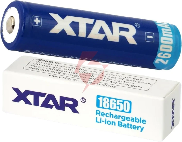 Akumulator 18650 li-ion 3,7v xtar 2600mah (1 szt.) z zabezpieczeniem