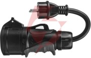 Przejściowka adapter siłowy green cell czerwony cee 16a 400v 5p do schuko 230v evak01