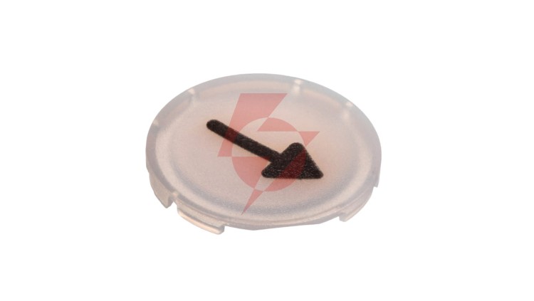 Soczewka przycisku 22mm płaska biała z symbolem KIERUNKI RUCHU M22-XDL-W-X7 218305