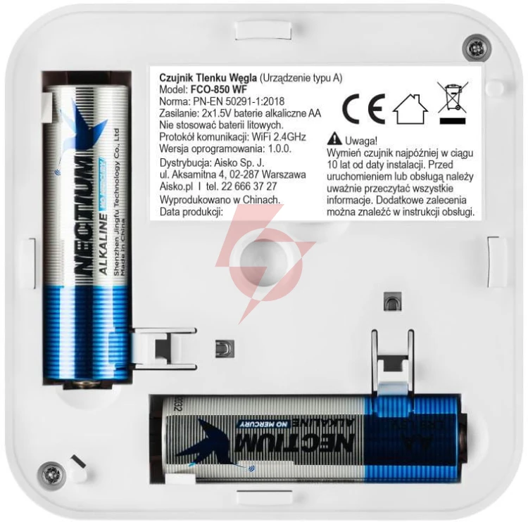 Czujnik czadu firesco fco-850 wf z wifi aplikacja tuya