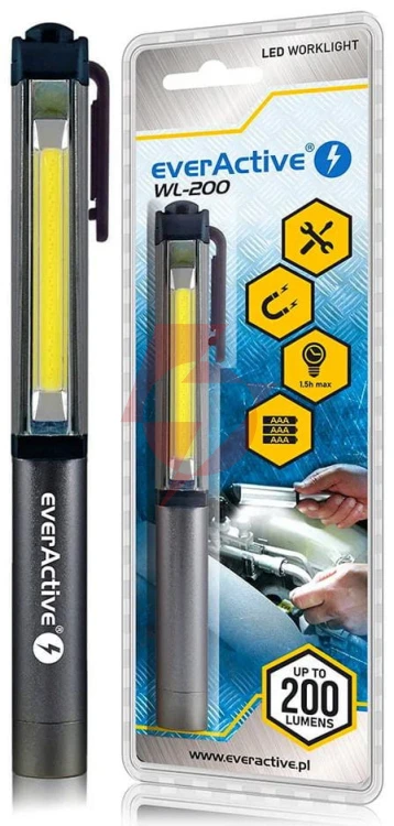 Latarka warsztatowa inspekcyjna cob led everactive wl-200 3w 200 lumenów ip44