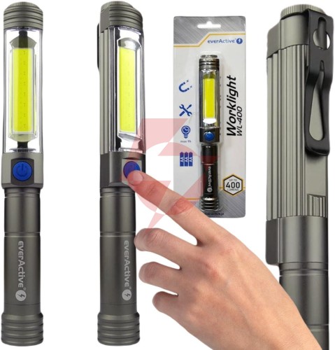 Latarka warsztatowa inspekcyjna cob led everactive wl-400 5w 400 lumenów ip54 z magnesem