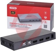 Unitek v307a przełącznik kvm 4k hdmi 2.0 2w1