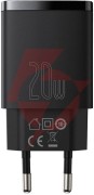 Ładowarka sieciowa baseus compact quick charger ccxj-b01 20w 1x usb-a 1x usb-c pd 3.0 qc 3.0 czarna