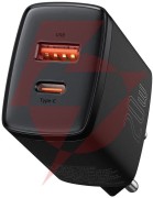 Ładowarka sieciowa baseus compact quick charger ccxj-b01 20w 1x usb-a 1x usb-c pd 3.0 qc 3.0 czarna